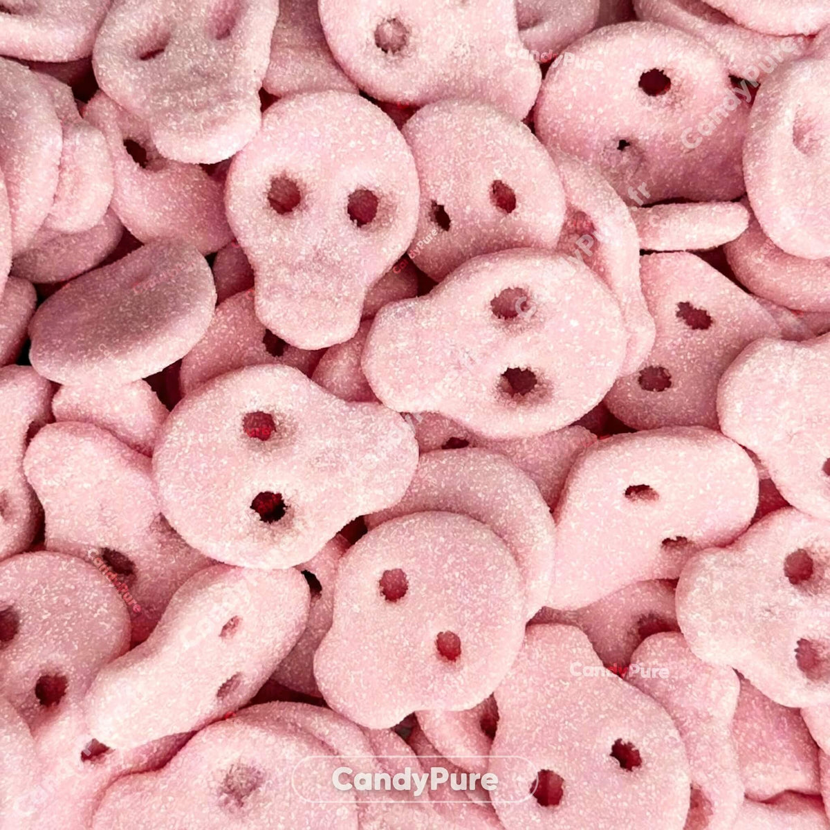 Crânes Fraise & Crème Acidulés (100g) - Bonbons Suédois