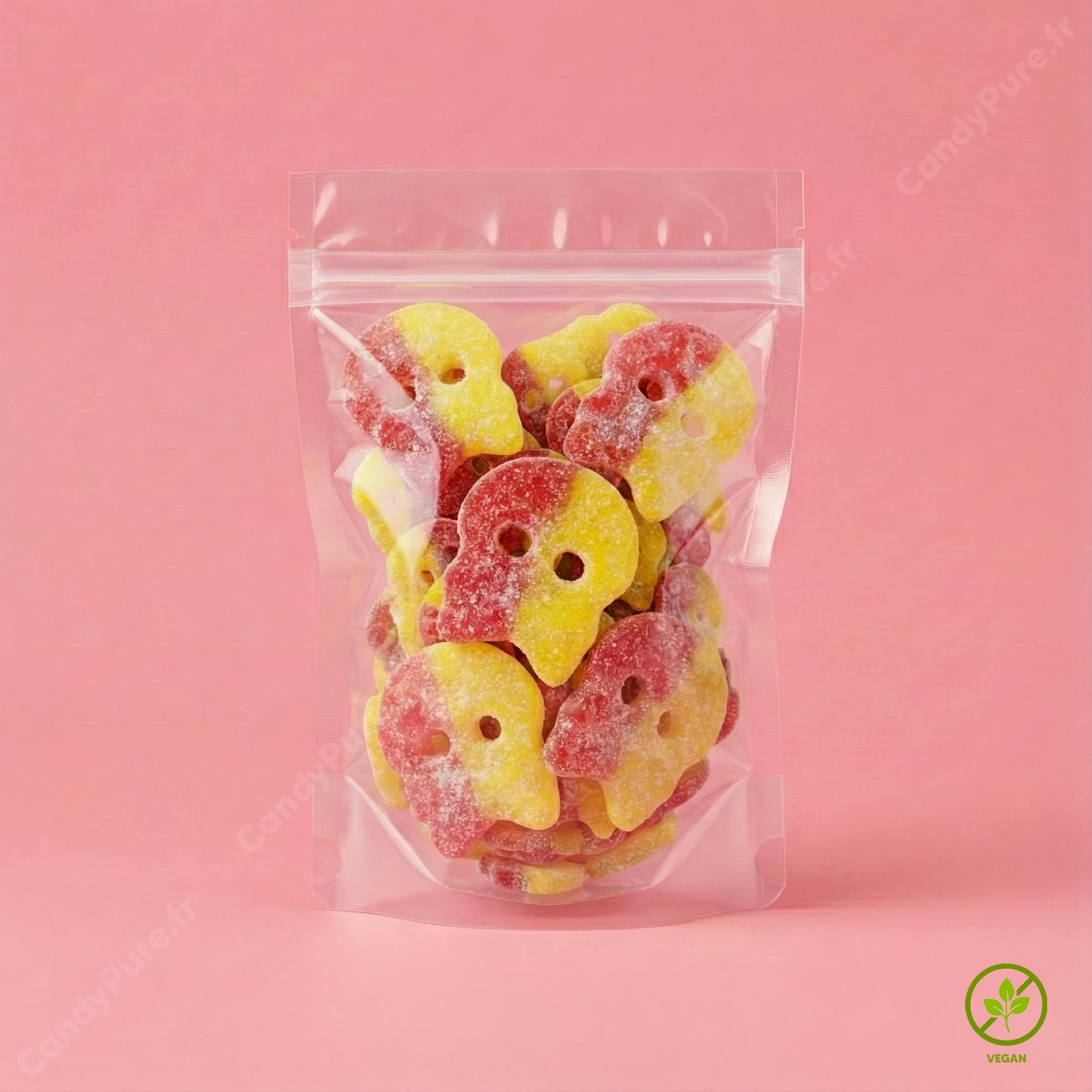 Bubs Crânes Framboise/Citron - Bonbons Suédois (100g)