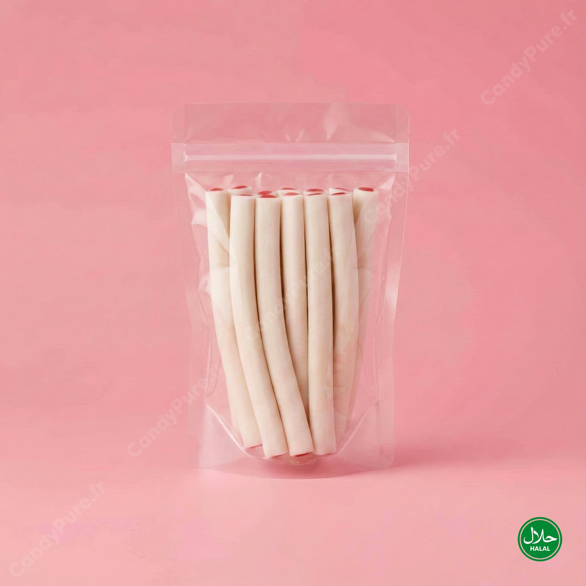 Câbles Fraise & Crème Lisse(x5)