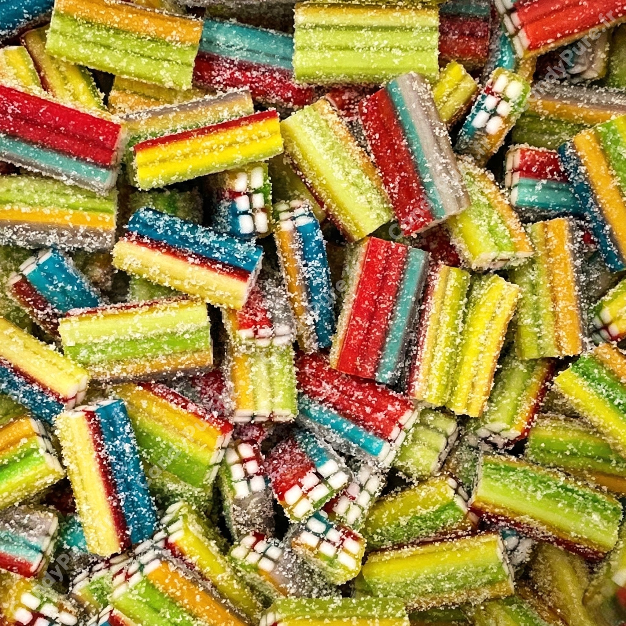 Briques Multicolores Acidulées (100g)