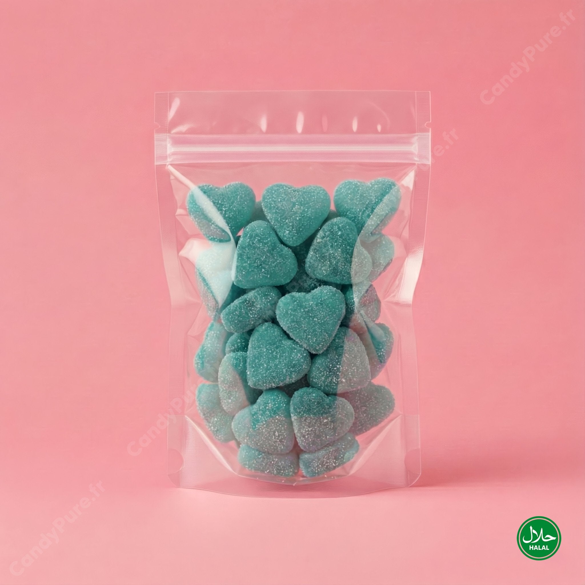 Coeurs Framboises fourrés Acidulés Sucrés (100g)