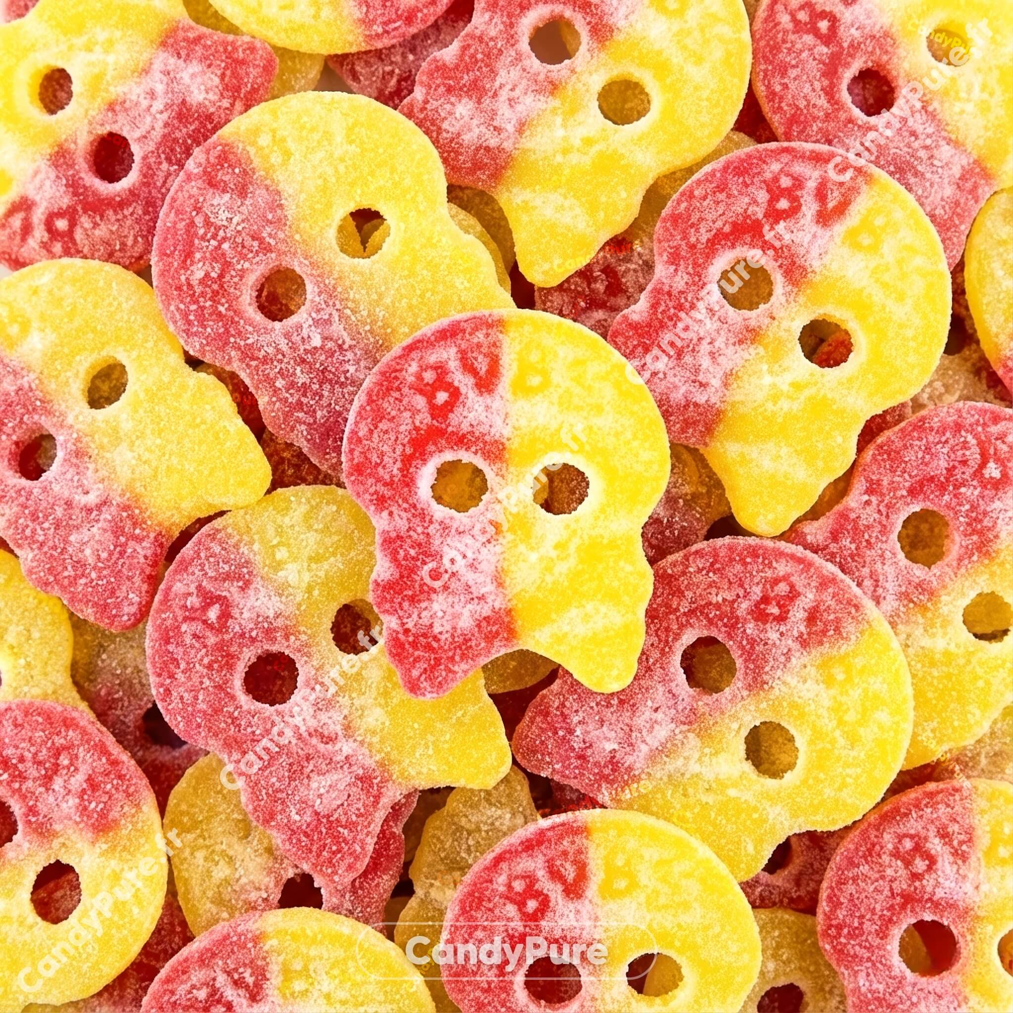 Bubs Crânes Framboise/Citron - Bonbons Suédois (100g)