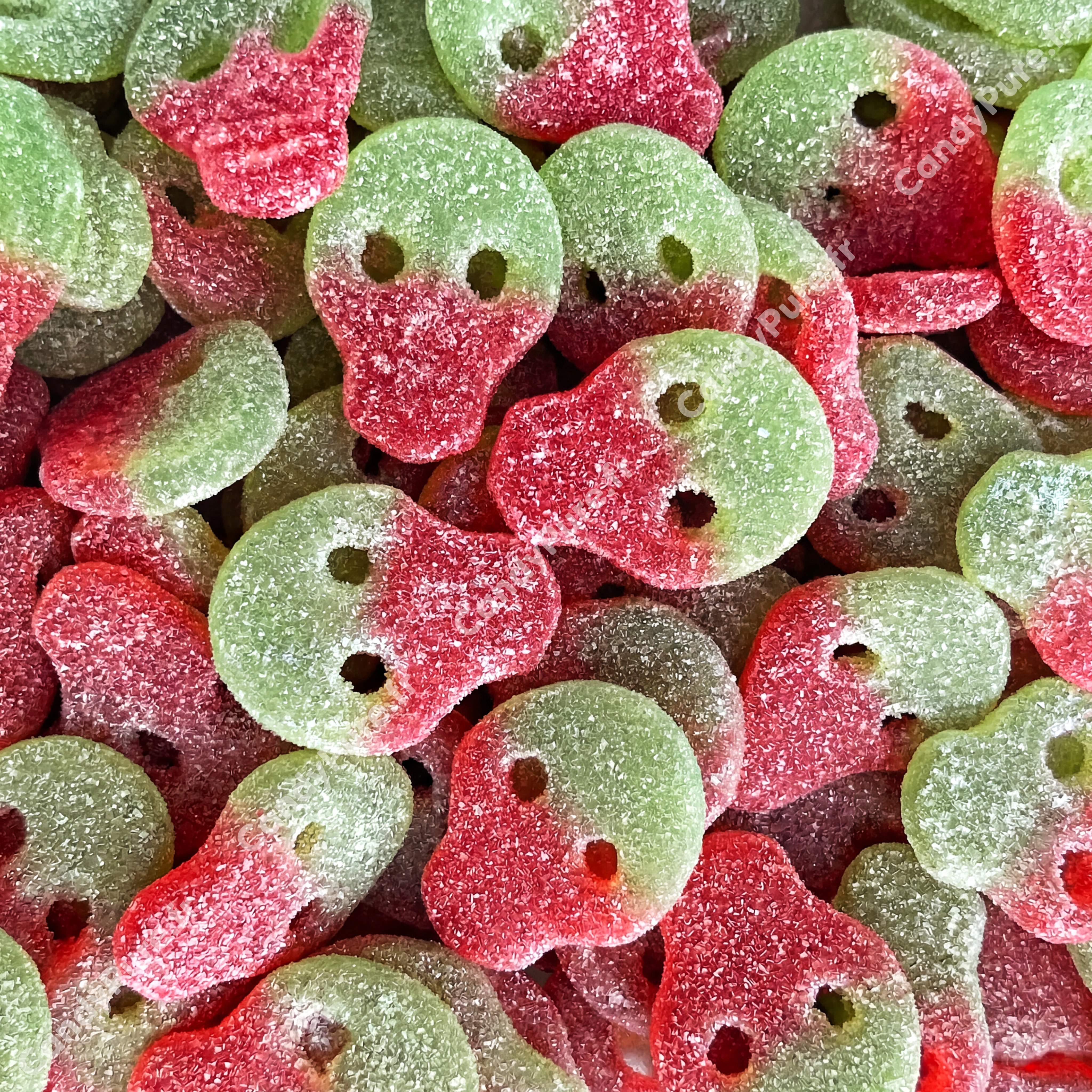 Crânes Pastèque Acidulés (100g) - Bonbons Suédois