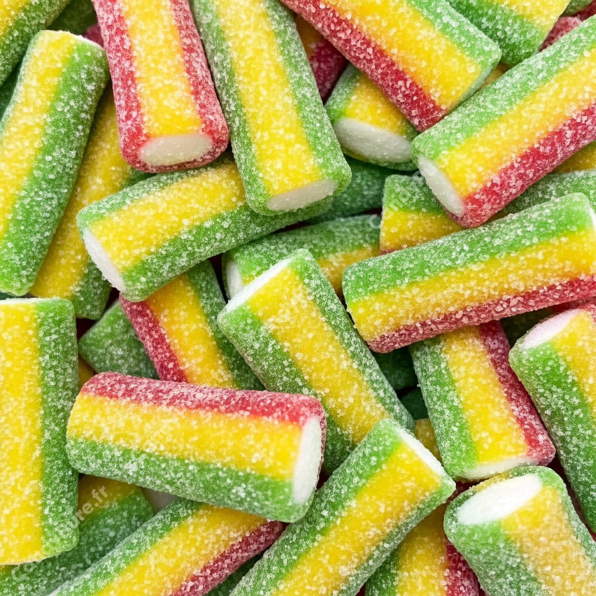 Bâtons Arc-En-Ciel Acidulés (100g)