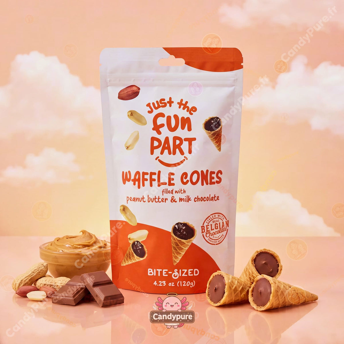 Just the Fun Part - Cornets Beurre de Cacahuète & Chocolat - 120g