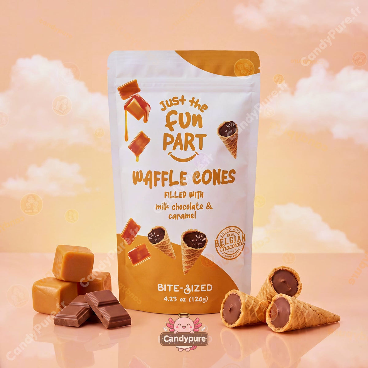 Just the Fun Part - Cornets Chocolat au Lait & Caramel 120g